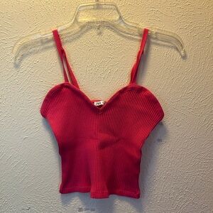 Zara Scarlet Ribbed Camisole